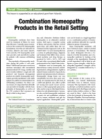 Combination Homeopathy Products in the Retail Setting