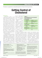 Getting Control of Cholesterol