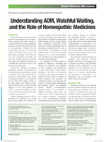 Understanding AOM, Watchful Waiting, and the Role of Homeopathic Medicines